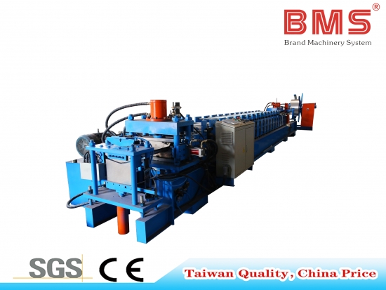 Roll forming machine for shelving and racking